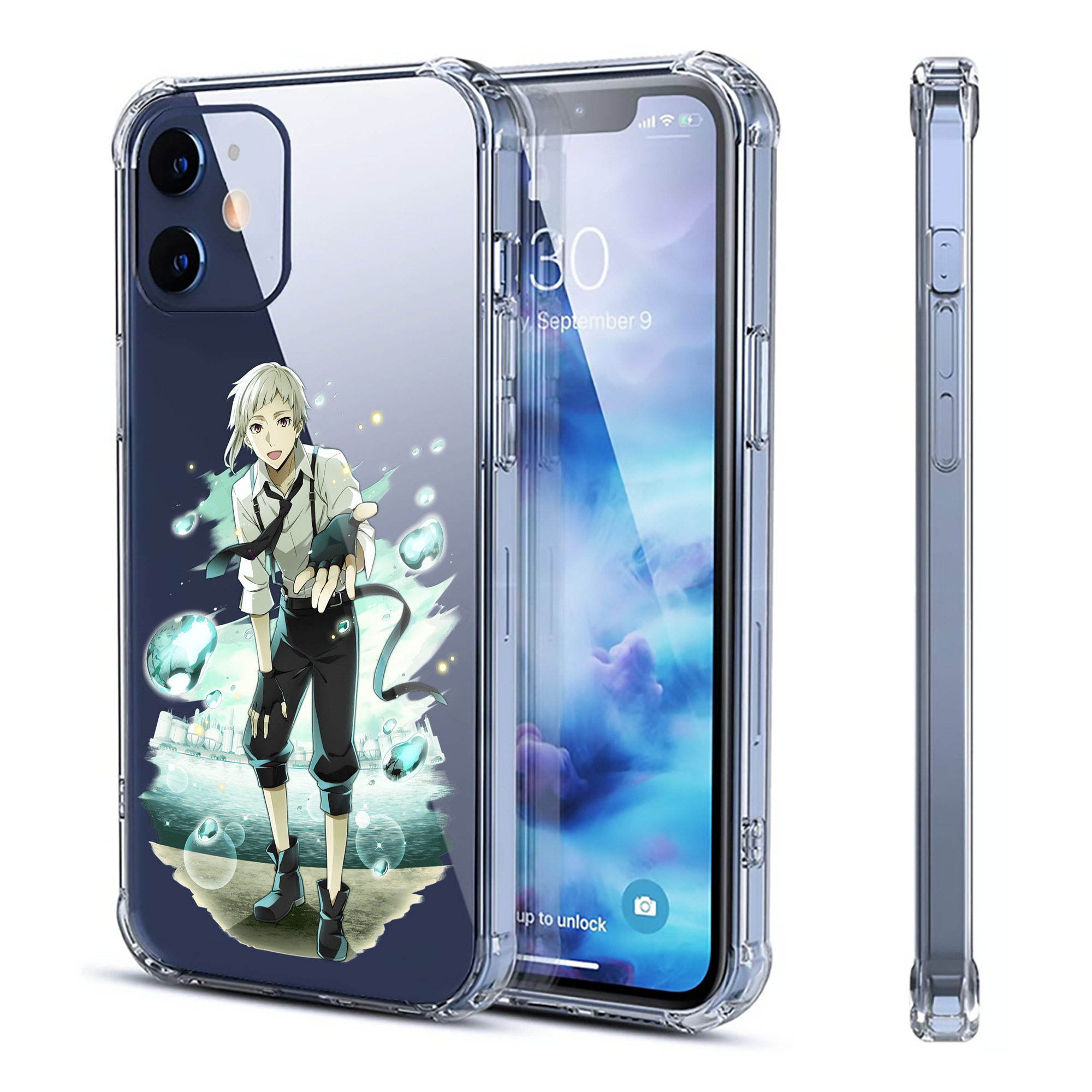 （画像用） 文豪ストレイドッグス Bungo Stray Dogs 【iPhone 12シリーズ対応】透明スマホケース（クリアソフトケース）